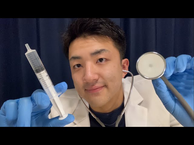 【ASMR】インフルエンザ検査&予防注射ロールプレイ💉💦😨🫨　Disease testing and vaccination role play🫨🫨🫨