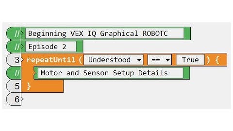 Beginning VEX IQ Graphical ROBOTC - Motor and Sensor Setup Details