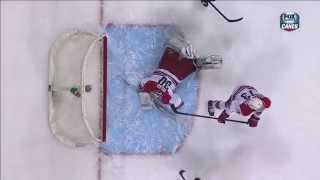 Cam Ward Amazing Save on Bryan Little (March 22, 2014)
