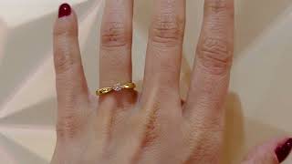 Video: Jackie Engagement Ring Yellow Gold (18Kt) with Diamond 0.10-0.50ct