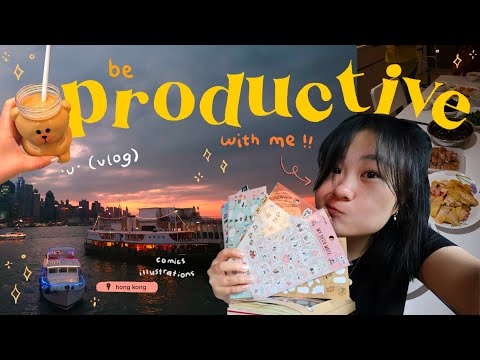 be productive with me 💻 comic illustrations, in my health grind, life in hong kong