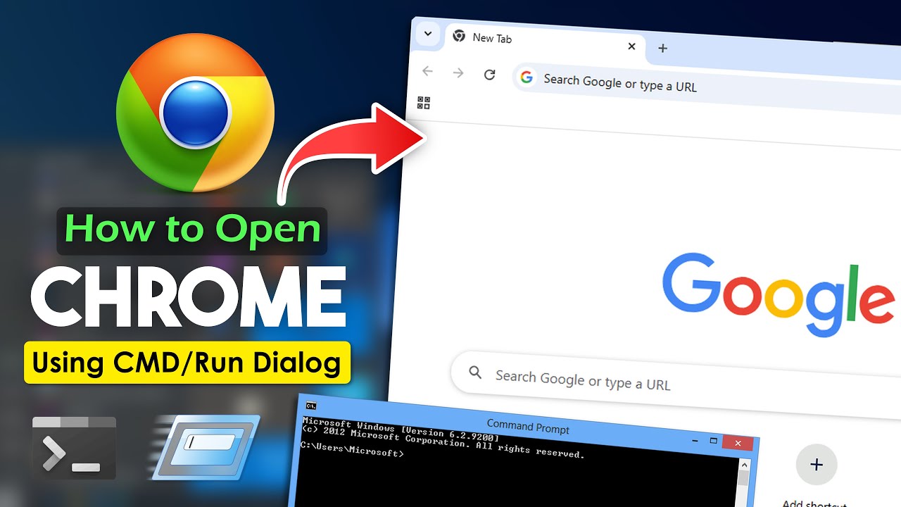Open Google Chrome Using CMD and Run Dialog in Windows | Windows Tutorial