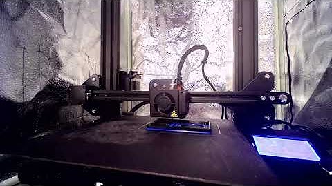 Raspberry Pi 4 case (top) Black & Blue 3D print time lapse - Ender 3 Pro