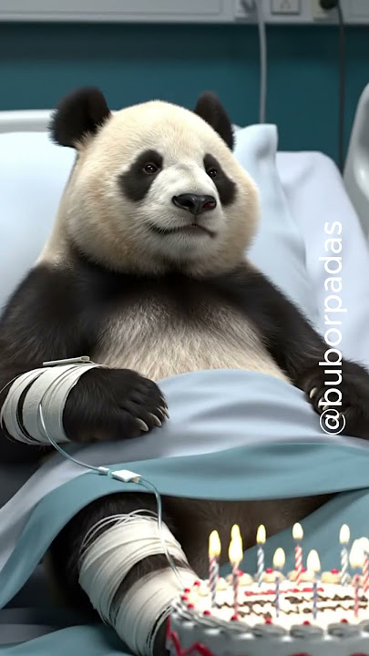 A panda is sick on his birthday  #shortvideo #cartoon