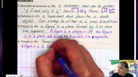 2.4 Biconditional Statements and Definitions