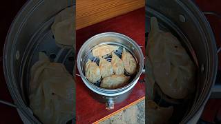Steamed Momos & Biscuit Cup Cakes ? | Andhra Style Telangana #shorts #steamedmomos #momos #cake