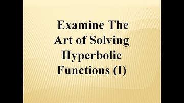 Learn Hyperbolic Computations (part I)