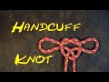 How to Tie Rope Handcuff Knot or Single Jug Sling Knot, or the Hobble Knot - Just the Knot No Chat