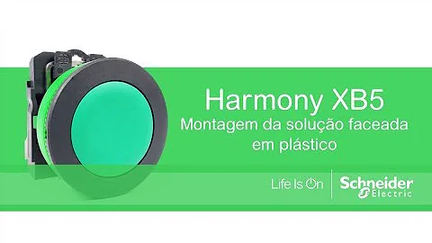 Como montar a solução de plástico faceada Harmony XB5