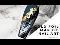 Gold Foil Marble Nail Design | Nail Art Tutorial