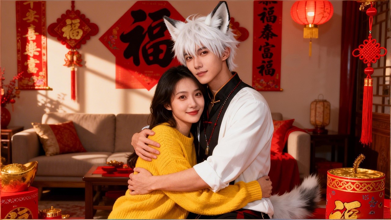 Femme déchire la peinture de l'année, apparaît un grand homme pour être le mari de la femme