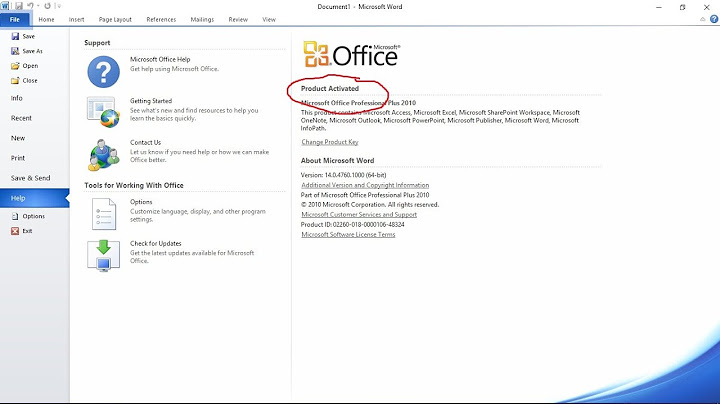 Hướng dẫn active office 2010 tko dung tool