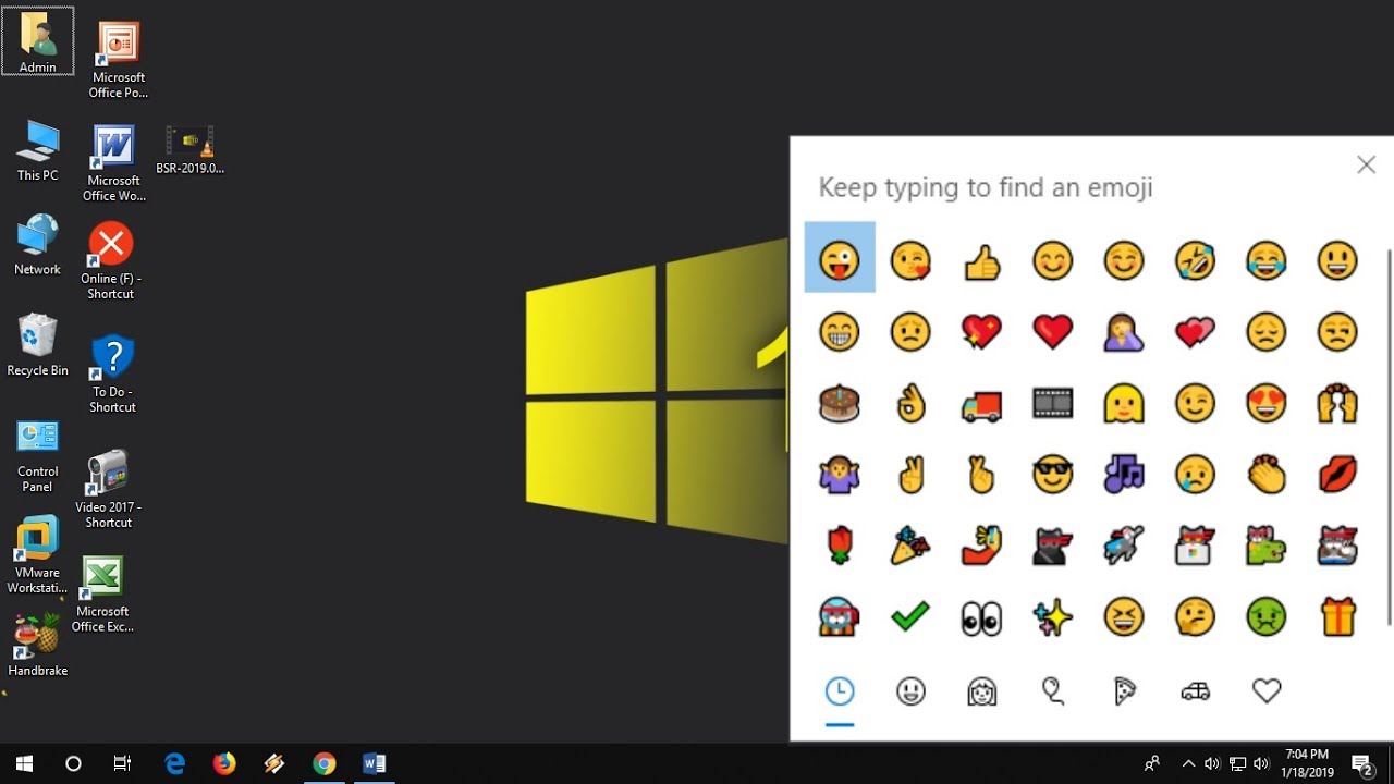 Shortcut key to Insert Emojis Anywhere in Windows 10 - YouTube