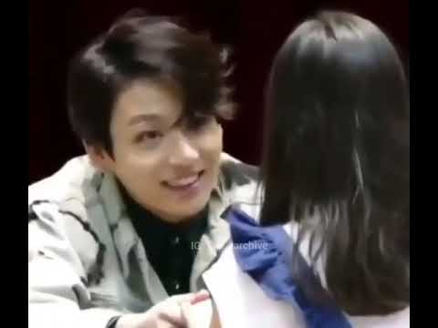 jungkook when the little girl called him OPPA 🤭😌#jungkook #jk#bts