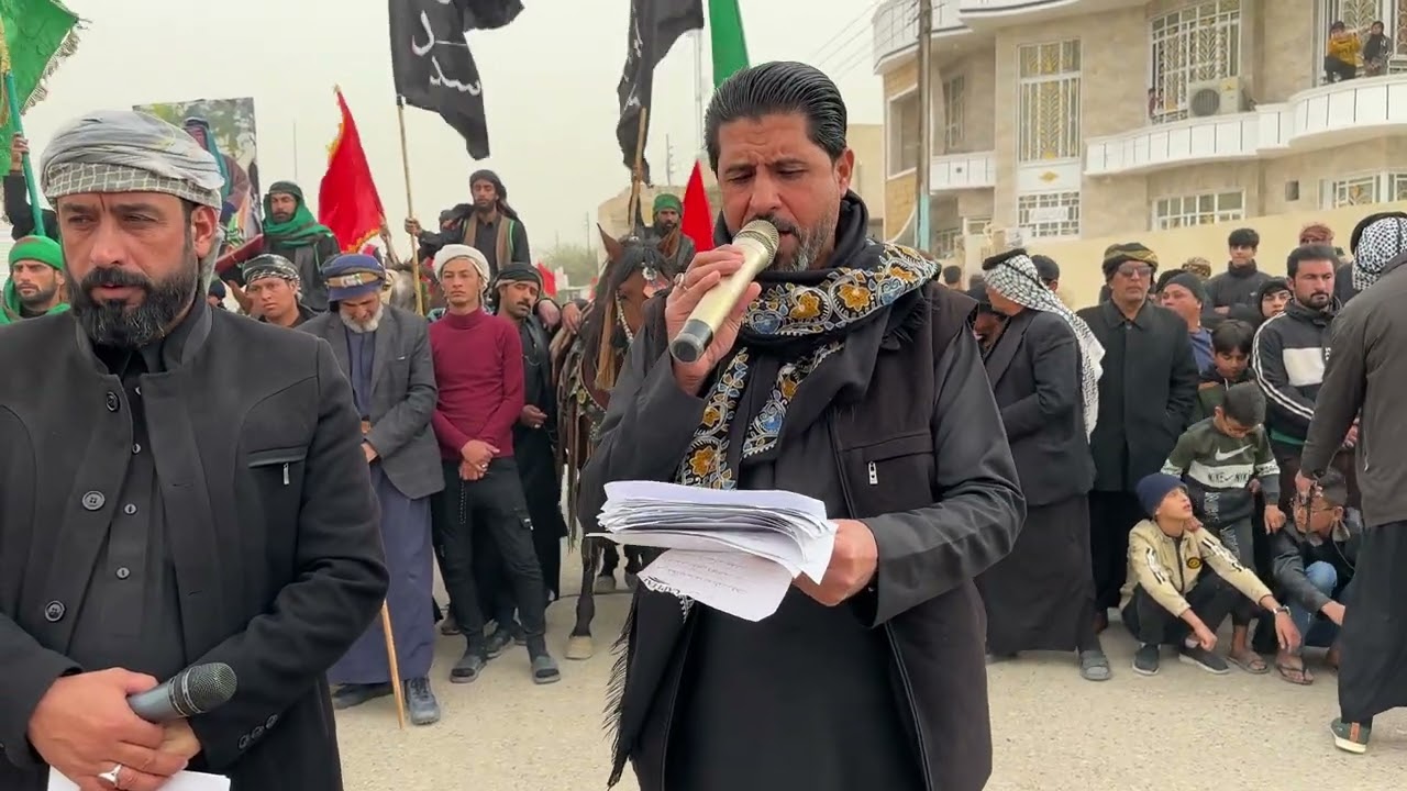 جانب من استعراض موكب أهالي ناحية شيخ سعد في ناحية الامام علي الشرقي ع