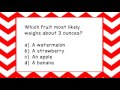 Customary Measurement Quiz