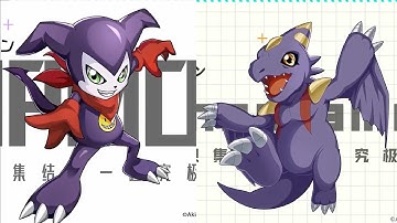 all scene evolution Monodramon and impmon - Digimon Game (new generation/ new century)