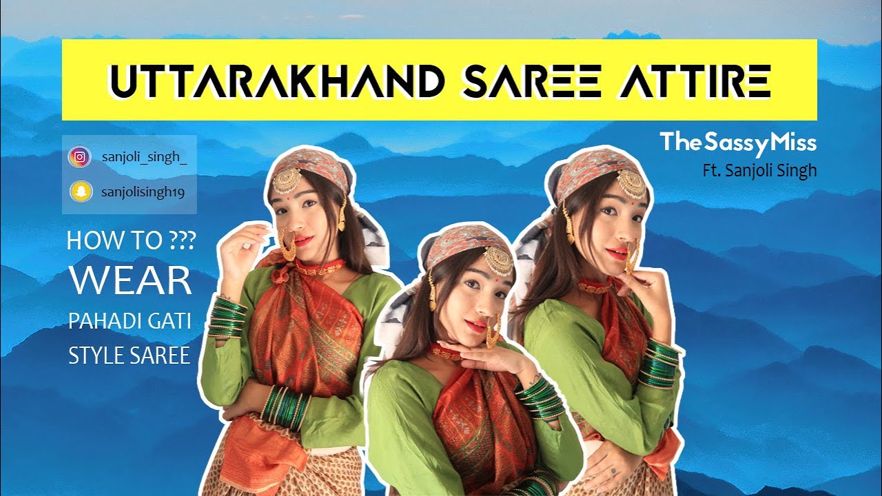 How to wear Garhwali Dhoti  Gati Saree Pahadi Dress tutorial  Attire by SANJOLI SINGH
