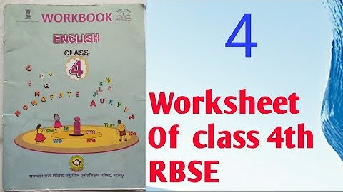 Class 4th English Worksheet 3 #RBSE #FreeEducation #Rajasthan