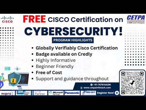 CISCO Certification in Cybersecurity with CETPA Infotech!   (Registration Link in Description) - video from Cetpainfotech
