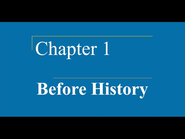 AP World HIstory Ch 1 Before History