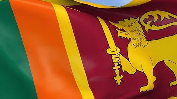 Sri Lanka Waving Flag Background Loop