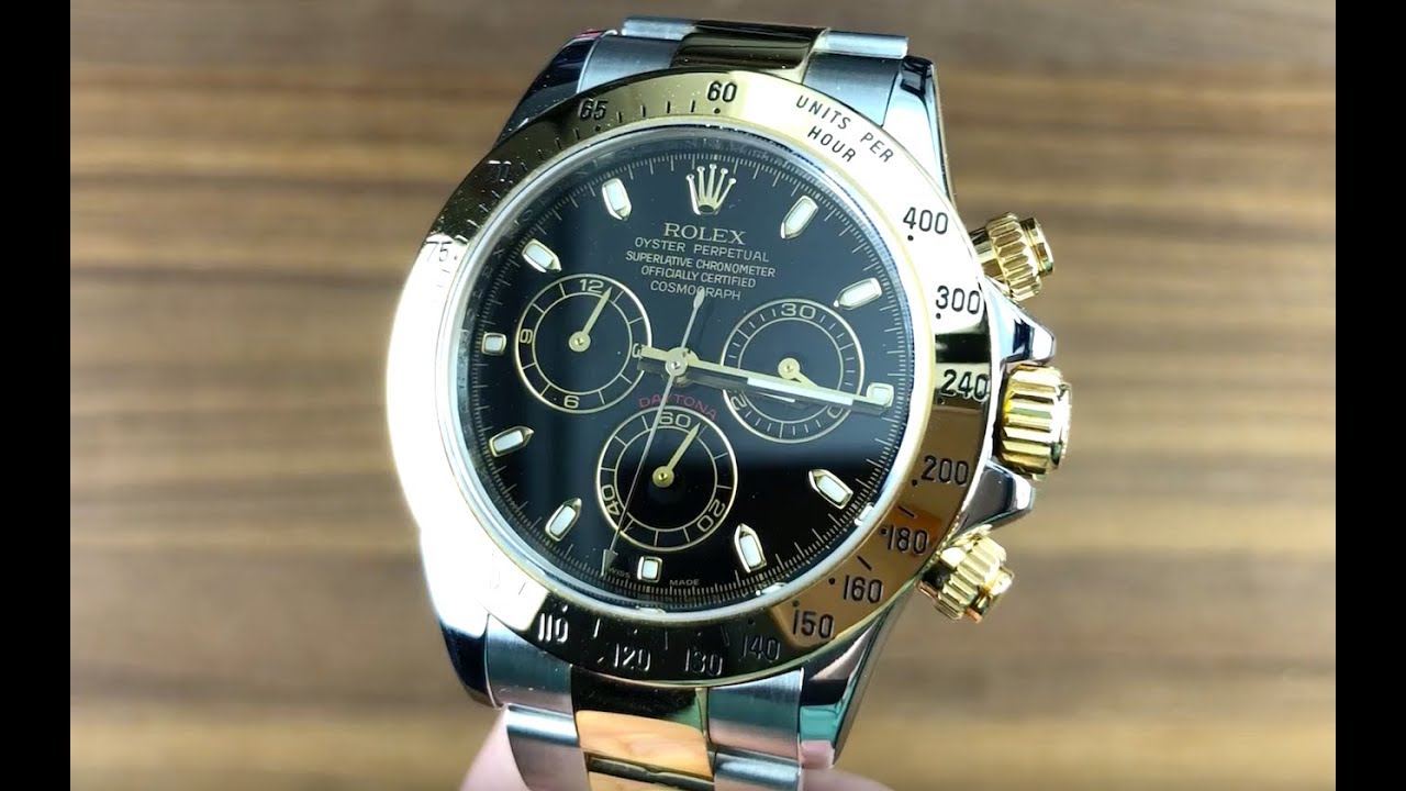 Agent tommelfinger Bekostning Rolex Daytona Two Tone 116523 Rolex Watch Review - YouTube