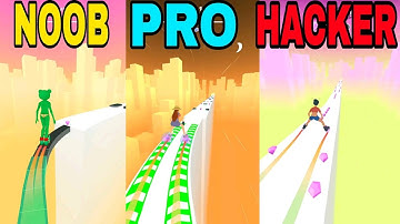 NOOB vs PRO vs HACKER ||SKY ROLLER|| (FORT)All Levels Gameplay Android,ios (Level 7 - 9)