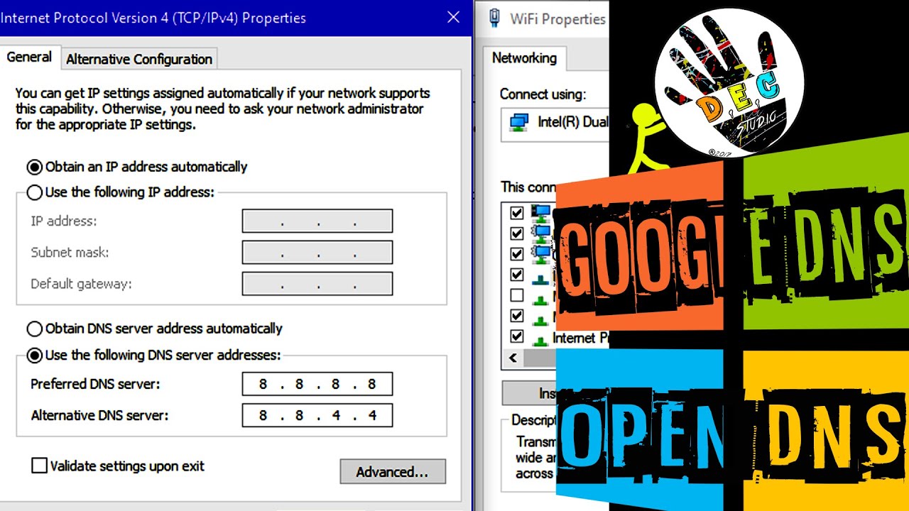 How to Change DNS Server using Google DNS and Open DNS | Step by Step ...
