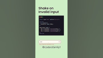 Shake on invalid input #shake #on #invalid #input #javascript #property #html #css #coders_family