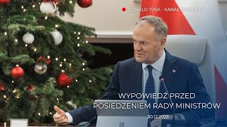 Donald Tusk Wypowiedź Przed Posiedzeniem Rady Ministrów, 30.12.2025