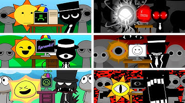 INCREDIBOX SPRUNKI BUT MIX! MR SUN AND MR FUN COMPUTER AND BLACK IN ALL DIFFERENT MODS!