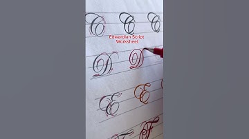Edwardian Script Worksheet #calligraphy #lettering #reels #tutorial #handlettering #fypシ゚viralシ