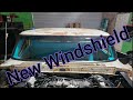 F100 Front Windshield Install With New Glass