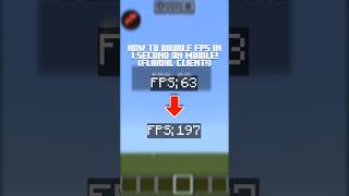 How To DOUBLE FPS In 1 Second On Mobile! - MCPE 1.26.30  (Flarial Client Android) #mcpe #mcbedrock