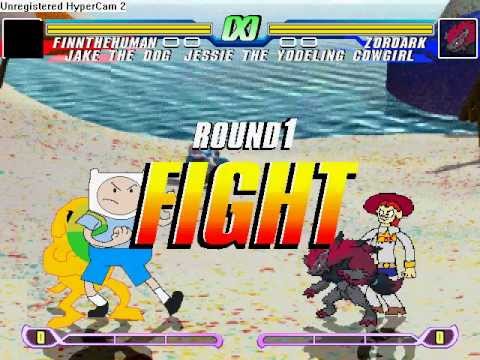 PM MUGEN Finn the human(me) and Jake the dog(me) vs. Zoroark and Jessie