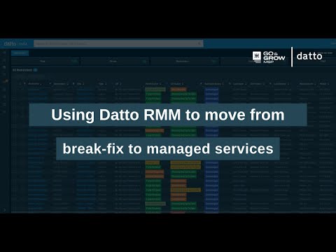 New Using Datto RMM to move from break fix to managed services