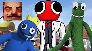 Hello Neighbor - My New Neighbor Red in Rainbow Friends History Gameplay Walkthrough screenshot 5