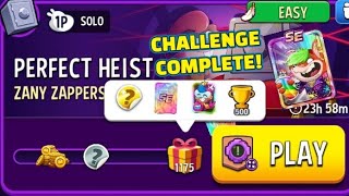 Zany Zappers Super Sized Perfect Heist Solo Challenge Score /1175 Points