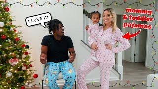 Mommy & Daughter Matching Christmas Pajama Try On Haul Dads Reaction Vlogmas Day 4
