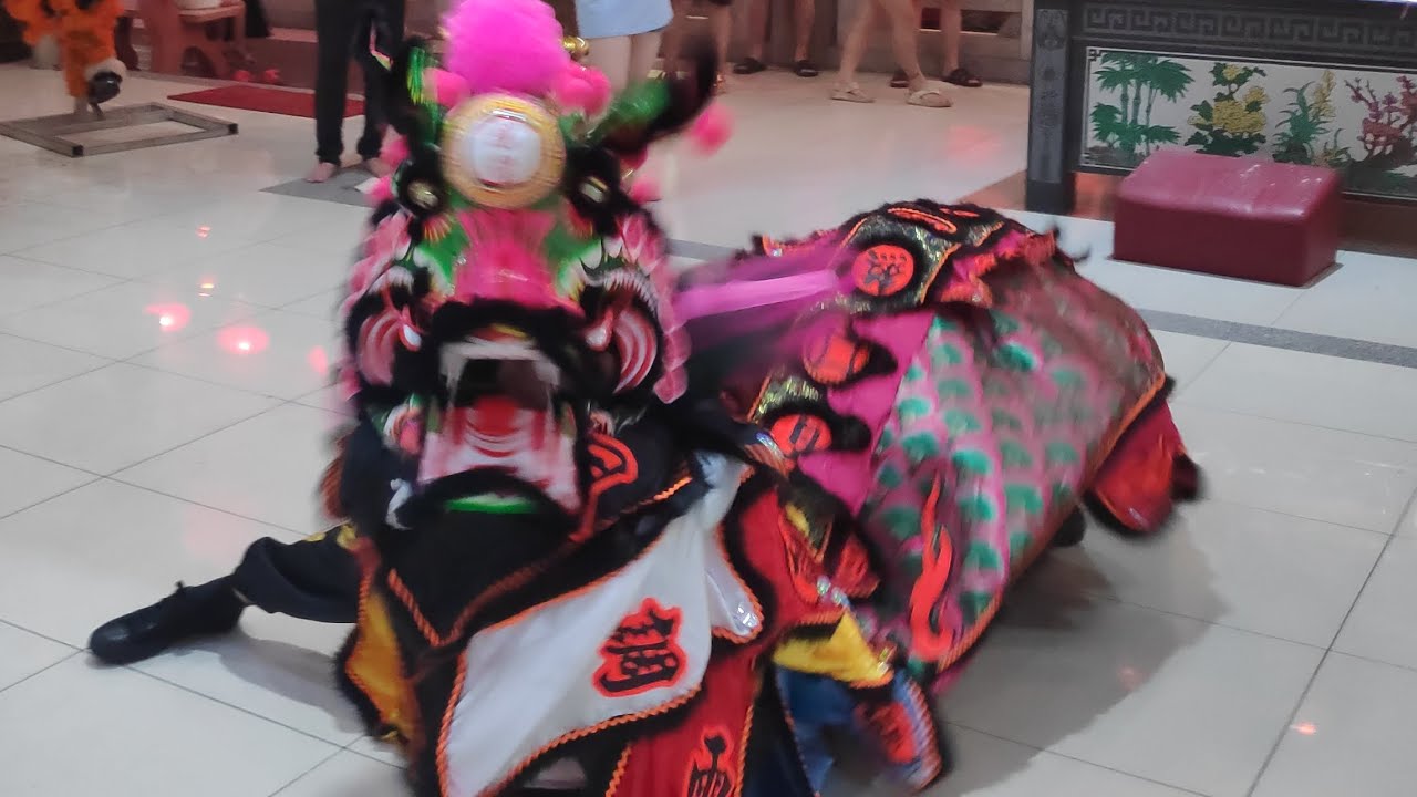 Dragon Dance Performance Welcoming Chinese New Year 2024 At Temple Of ...