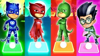 Catboy 🆚 Owlette 🆚 Gekko 🆚 Romeo | PJ Masks | Tiles Hop EDM Rush