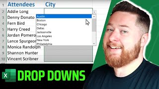 Create a DROP DOWN list in Microsoft Excel in under 60 Seconds! Profile