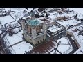 Under the snow ~ Santuario di Vicoforte ~ 4k drone