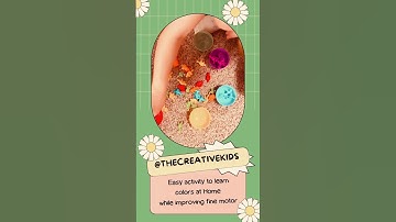 Learning colors while practicing fine motor skills! Preschool activity!