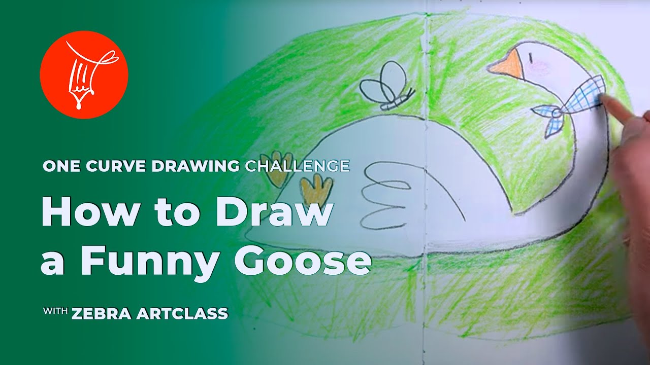 How to Draw a Funny Goose - Cách vẽ chú Ngỗng vui nhộn | One Curve ...