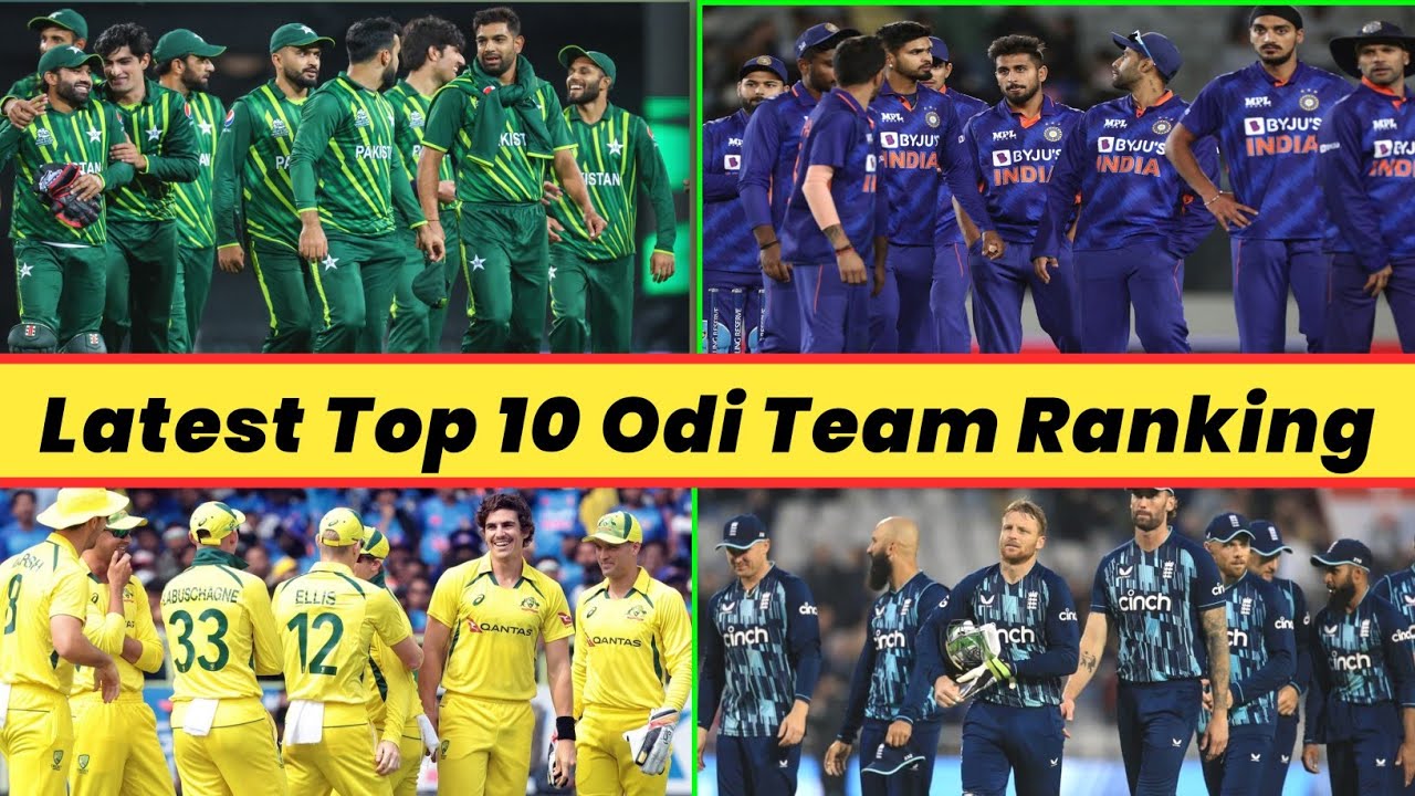 Icc Team Ranking 2023 || Odi Top 10 Teams || Team Ranking 2023 👈 ...