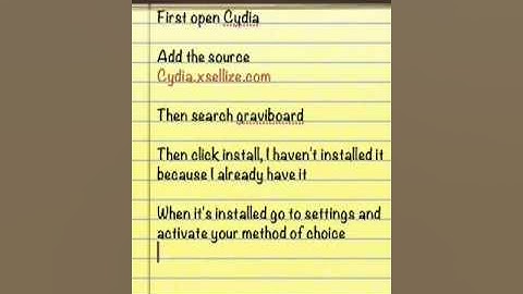 How to install graviboard iPhone/iPod touch/ipad