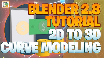 Daily 2D to 3D Curve Modeling Part 2 - Blender 2.8 Tutorial