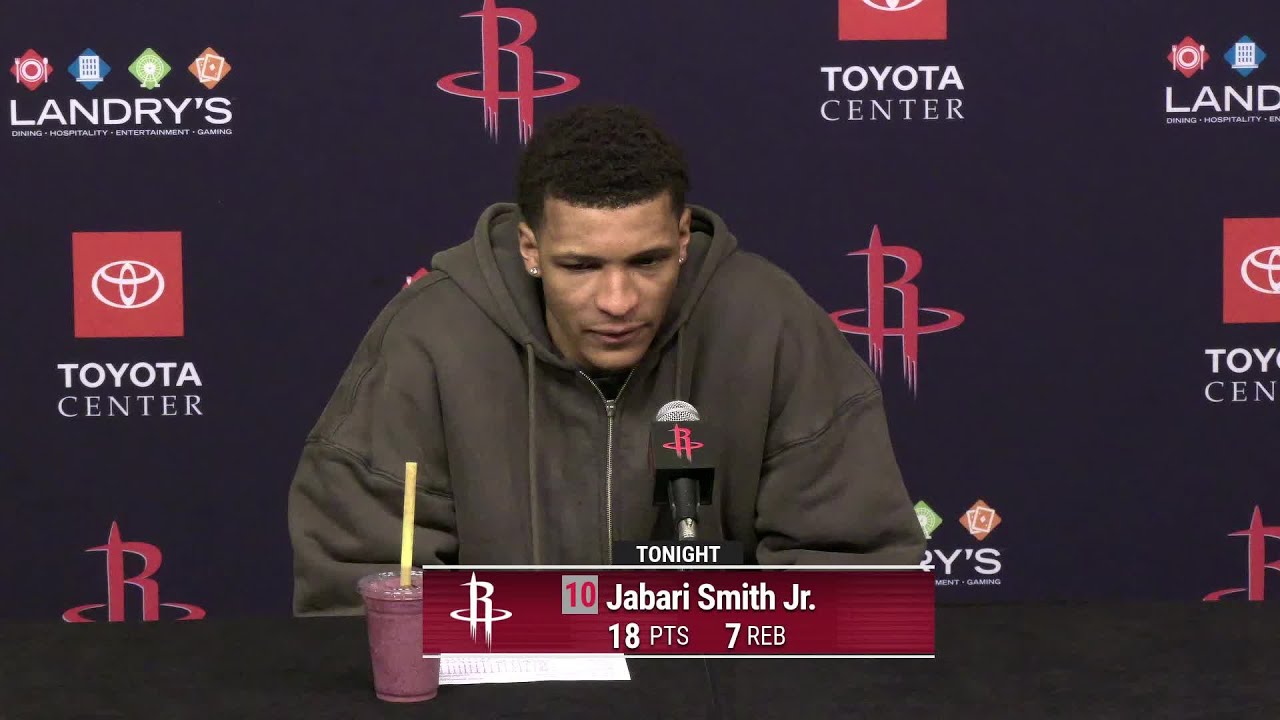 Jabari Smith Jr. with a Press Conference Vs Bulls